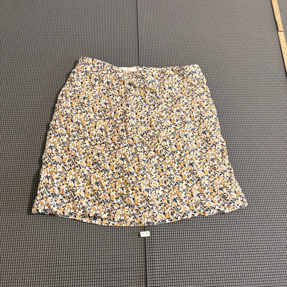 Abercrombie & Fitch Womens Yellow Floral Lined Mini Skirt Size S